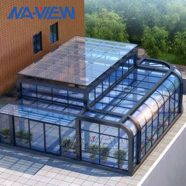 چین روتختی آفتاب بام خمیده شیشه ای منحنی با شیشه سقف منفرد کارخانه