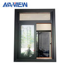 قاب پنجره کشویی آلومینیوم با رنگ سیاه و سفید قاب گوانگدونگ NAVIEW تک پاک شیشه ای تامین کننده