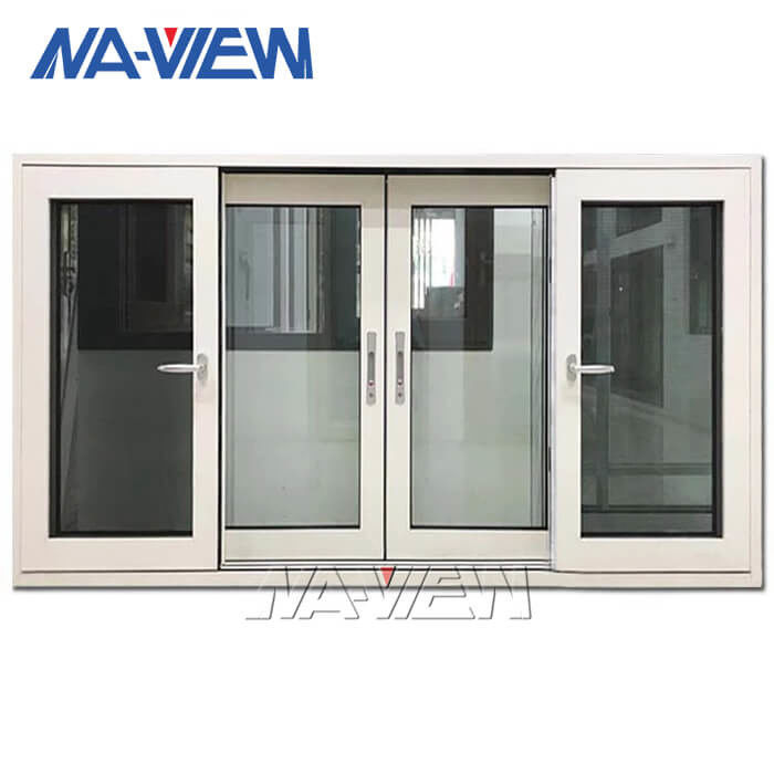 پنجره کشویی آلومینیوم سفید شیشه ای تک گوانگدونگ NAVIEW پاناما 4Mm تامین کننده