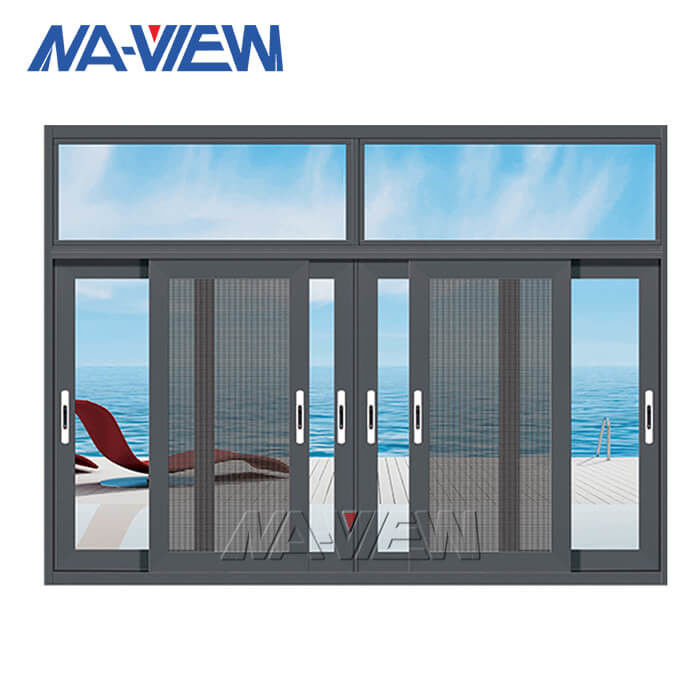 قاب پنجره کشویی آلومینیوم با رنگ سیاه و سفید قاب گوانگدونگ NAVIEW تک پاک شیشه ای تامین کننده