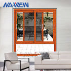 پنجره کشویی آلومینیوم رنگی چوبی گوانگدونگ NAVIEW استاندارد سفارشی تامین کننده
